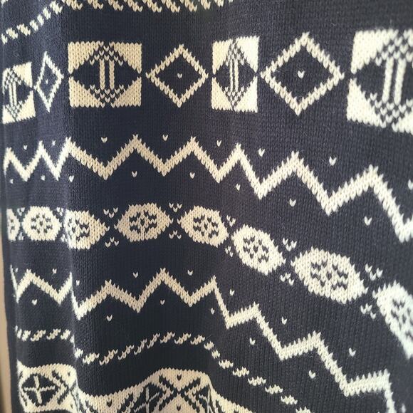 Weatherproof Vintage Mens Fair Isle Snowflake No Pullover Sweater Black Size XL - Picture 3 of 5